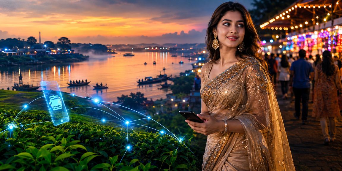খুলনার চা বাগানে বসে মোবাইলে বেটিং করছেন একজন ব্যবহারকারী
