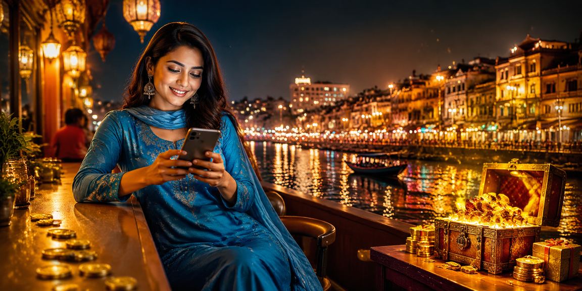 নারায়ণগঞ্জে সালোয়ার কামিজ পরা ব্যবহারকারী মোবাইলে হাই রোলার পেমেন্ট করছেন